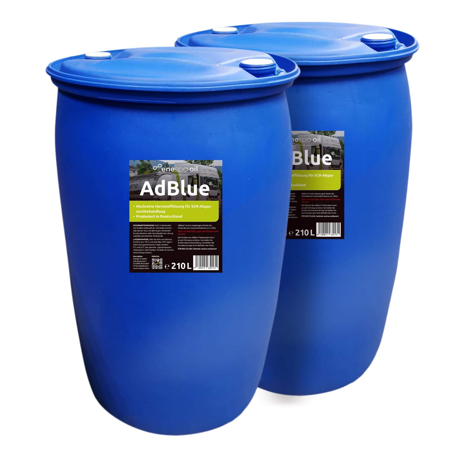 enespa AdBlue® 2x 210 Liter Fass auf Einwegpalette