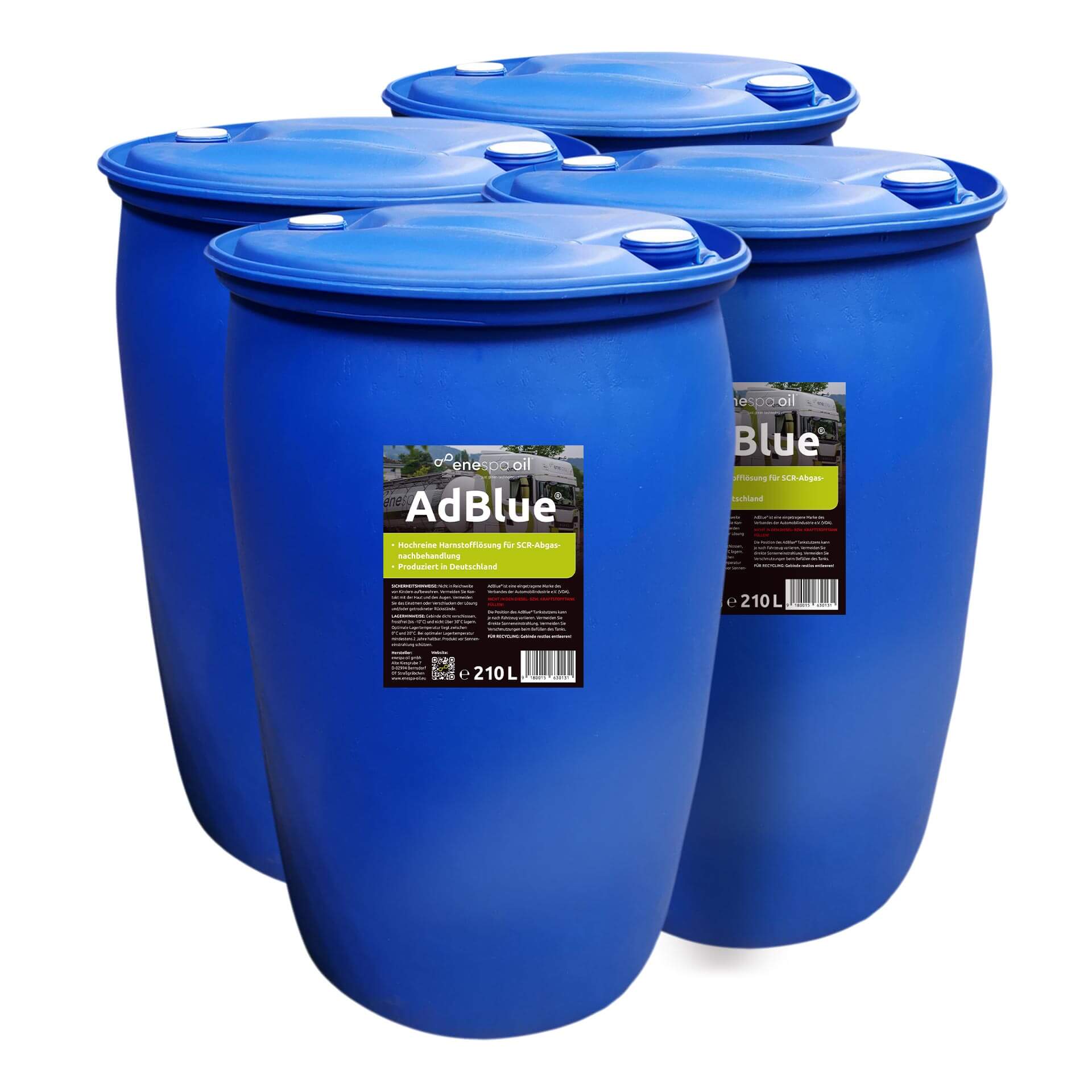 enespa AdBlue® 4x 210 Liter Fass auf Einwegpalette