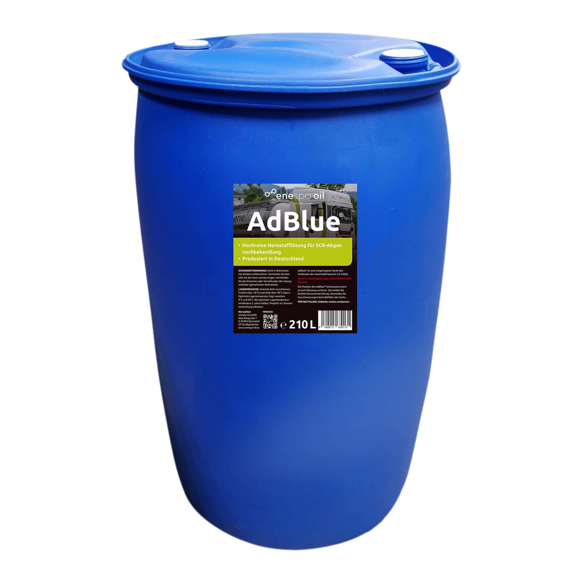 enespa AdBlue® 210 Liter Fass auf Einwegpalette